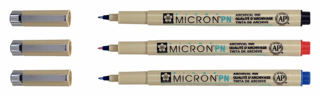 Fineliner Sakura pigma micron 0.4mm blister à 3 stuks assorti — Foto 2 van 2