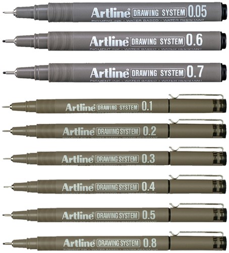 Fineliner Artline technisch 0.7mm zwart-2