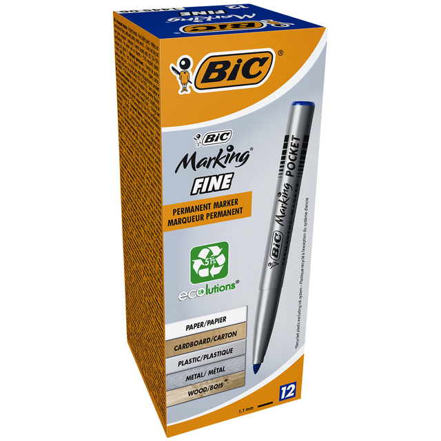 Viltstift Bic 1445 ecolutions rond fijn blauw — Foto 2 von 2