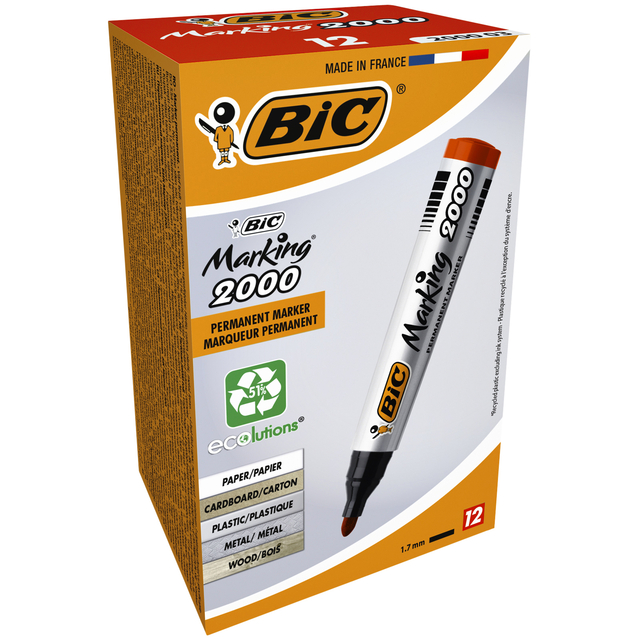 Viltstift Bic 2000 ecolutions rond large rood — Foto 2 von 2