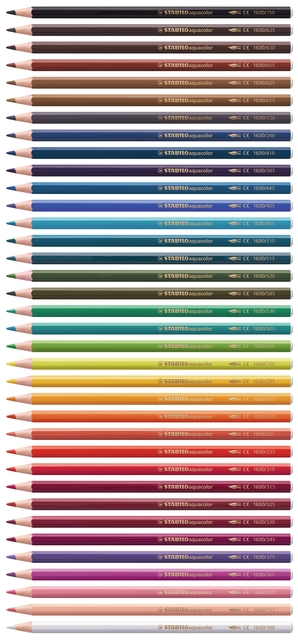 Kleurpotloden STABILO 1624 aquacolor Arty assorti etui à 24 stuks — Foto 2 van 2