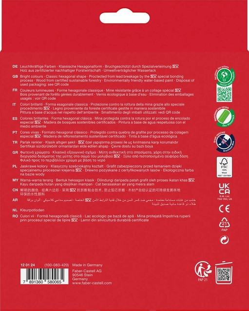Kleurpotloden Faber-Castell assorti set à 24 stuks — Photo 2 sur 2