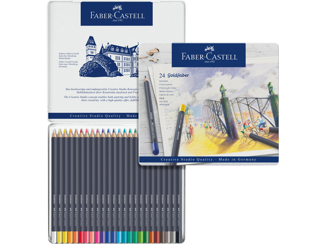 Kleurpotloden Faber-Castell Goldfaber assorti blik à 24 stuks — Foto 2 van 2