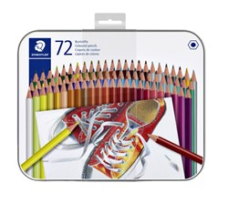 Kleurpotlood Staedtler 175 6kantig assorti blik à 72 kleuren