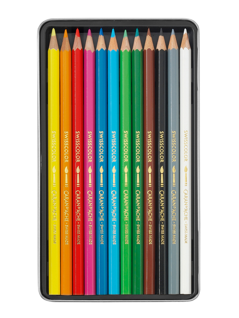 Kleurpotloden Caran d'Ache Swisscolor aquarel 12 stuks assorti — Foto 2 von 2