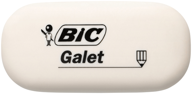 Gum Bic Galet pvc vrij zacht potlood wit blister à 3 stuks — Foto 2 van 2