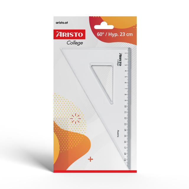 Driehoek Aristo 23620 200mm 30/60graden transparant — Photo 2 sur 2
