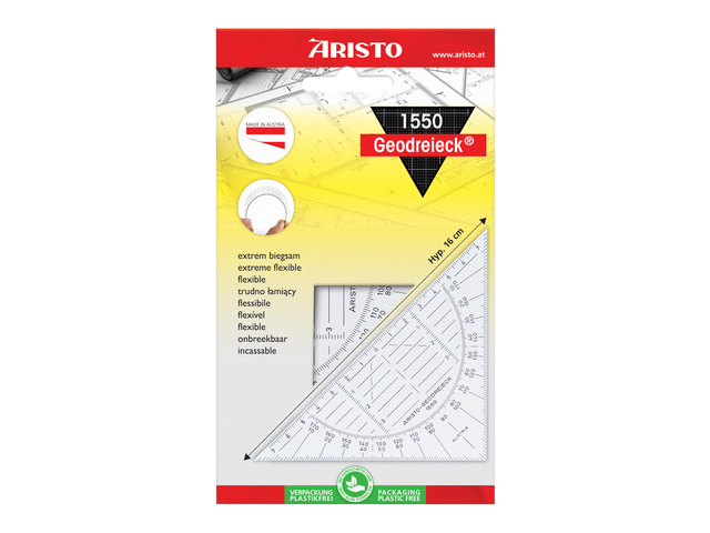Geodriehoek Aristo 1550 160mm flexibel transparant — Photo 2 sur 2
