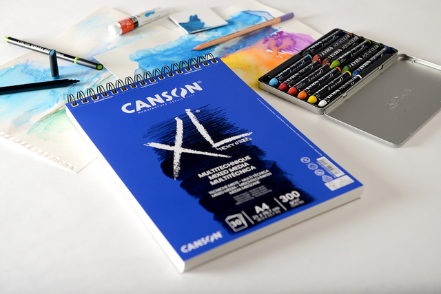 Aquarelblok Canson  XL Mix Media  A3 300gr spiraal 30 vel — Foto 2 von 2