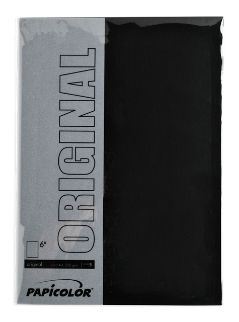 Kopieerpapier Papicolor A4 200gr 6 vel ravenzwart — Foto 2 von 2