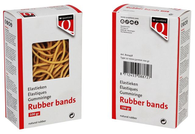 Elastiek Quantore 22 100x1,5x1mm 100gram — Foto 2 von 2