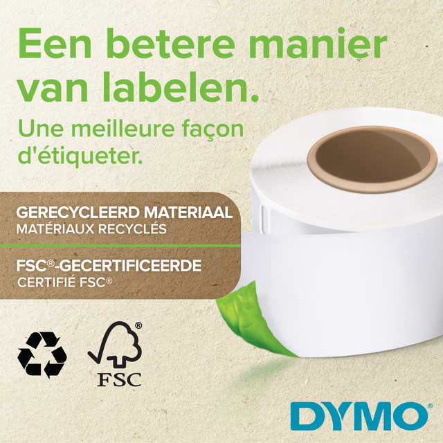 Etiket Dymo LabelWriter adressering 28x89mm 2 rollen á 130 stuks wit — Photo 3 sur 3