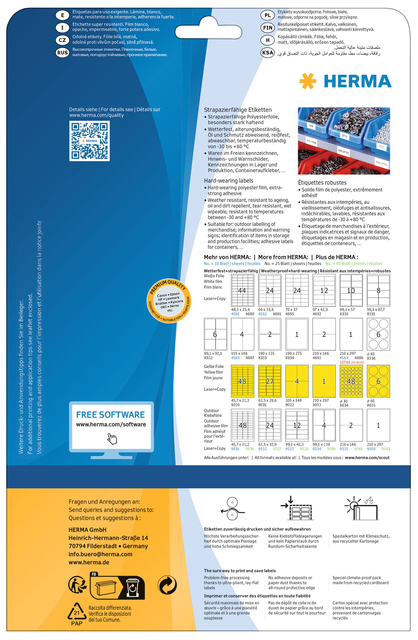Etiket HERMA 4698 210x297mm weerbestendig wit 25 stuks — Foto 2 von 2