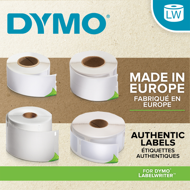 Etiket Dymo LabelWriter multifunctioneel 32x57mm 12 rollen á 1000 stuks wit — Foto 2 von 2