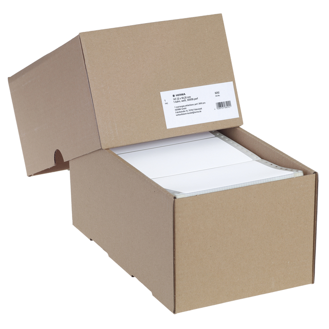 Etiket HERMA 8292 147.3x99.2mm 1-baans wit 3000 stuks