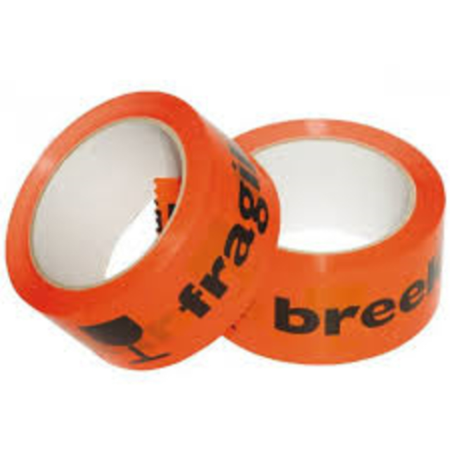 Waarschuwingstape IEZZY breekbaar 50mmx66m oranje/zwart — Foto 2 von 2