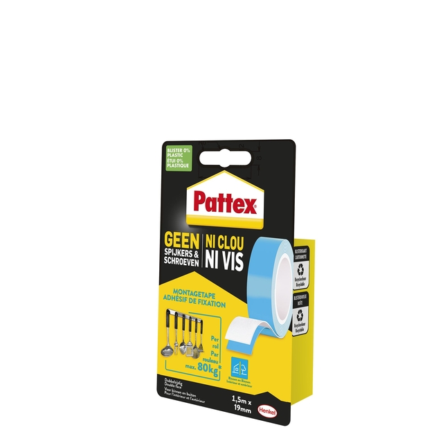 Plakband Pattex Super montage 20kg dubbbelzijdig voor binnen — Photo 2 sur 2