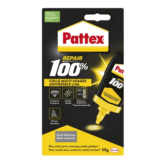 Alleslijm Pattex 100% tube 50 gram op blister — Foto 2 von 2