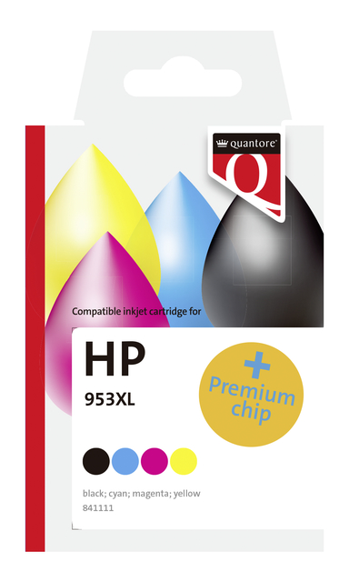 Inktcartridge Quantore alternatief tbv HP 3HZ52AE 953XL zwart 3 kleuren HC