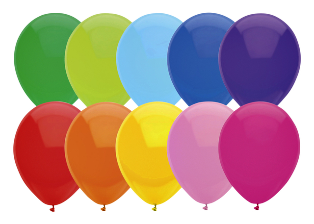 Ballon Haza uni 30cm 10 stuks assorti — Foto 2 von 2