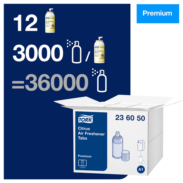 Luchtverfrisser Tork A1 Premium spray citrus 236050 — Photo 2 sur 2