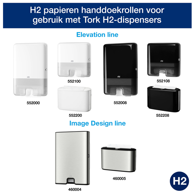 Handdoek Tork H2 Xpress Premium multifold 2-laags 212x340mm 21x100 vel wit 100297 — Foto 2 von 2