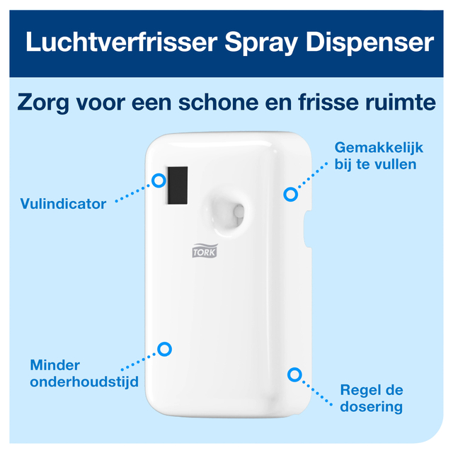 Luchtverfrisserdispenser Tork A1 spray wit 562000 — Foto 2 von 2
