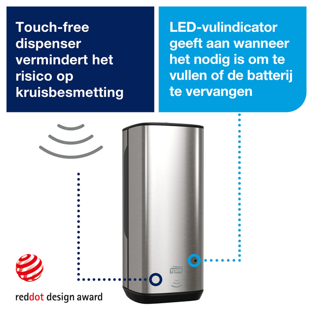 Zeepdispenser Tork S4 Image Line sensor 1000ml zilver 460009 — Foto 2 von 2