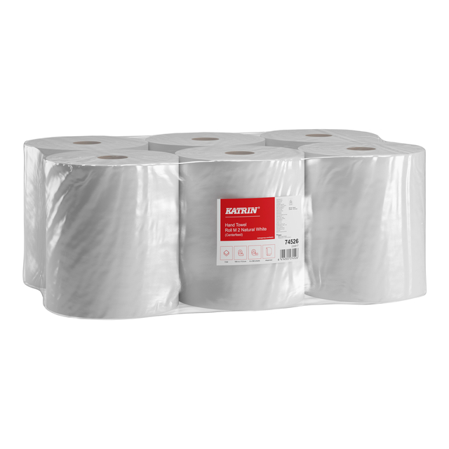 Poetspapier Katrin medium 2-laags 500 vel wit 74526 — Foto 2 von 2