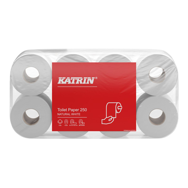 Toiletpapier Katrin 2-laags 250 vel naturel 169505 — Foto 2 von 2