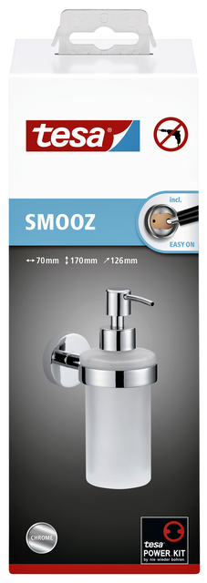 Zeeppomp tesa® Smooz hoogglans verchroomd metaal zelfklevend — Photo 2 sur 2