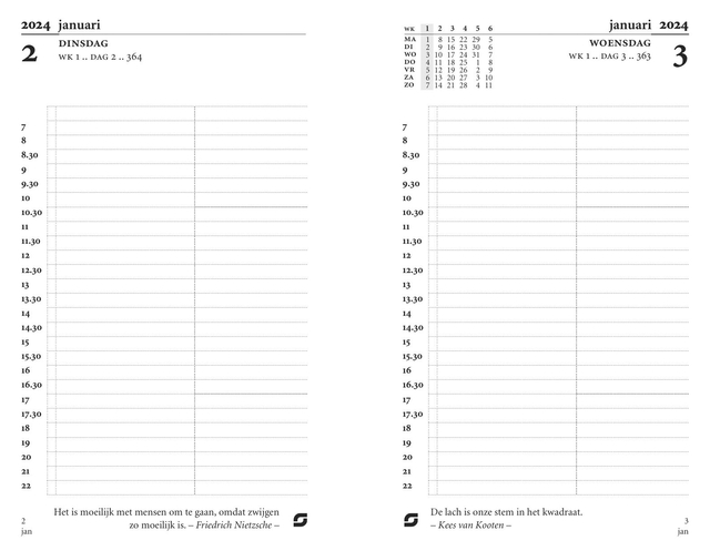 Agendavulling 2027 Succes Mini 1dag/1pagina — Foto 2 von 2