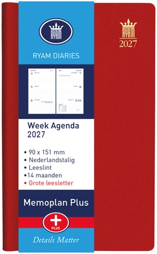 Agenda 2025 Ryam Memoplan 7 Plus Mundior 7dagen/2pagina's assorti-2