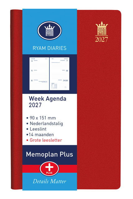 Agenda 2025 Ryam Memoplan 7 Plus Mundior 7dagen/2pagina's assorti — Foto 2 von 2