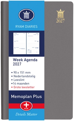 Agenda 2025 Ryam Memoplan 7 Plus Mundior 7dagen/2pagina's assorti-3