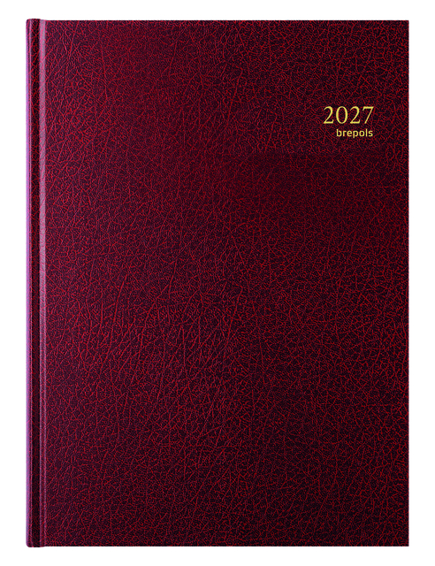 Agenda 2027 Brepols Bremax Santex A4 1dag/2pag 8 kolommen bordeaux