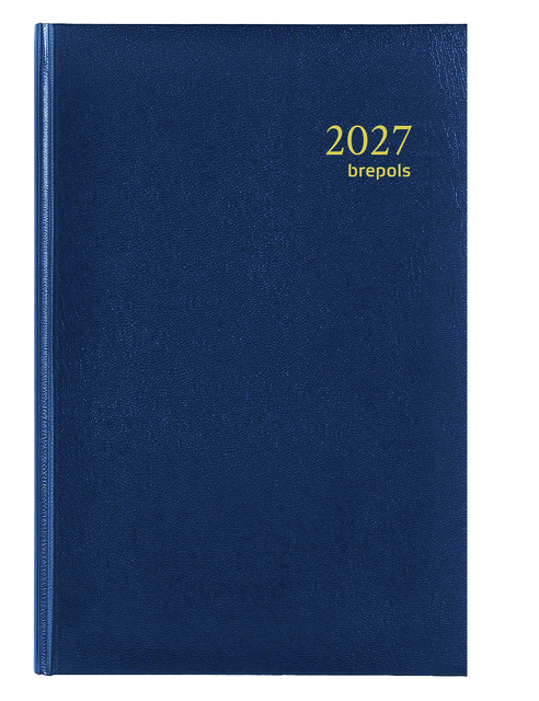 Agenda 2027 Brepols Saturnus Luxe 1dag/1pagina blauw