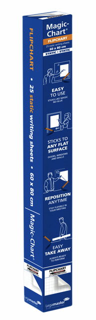 Magic-Chart Legamaster flipchart 600x800mm wit met ruit 25 vel — Foto 2 van 2