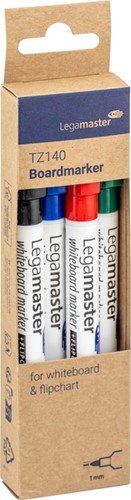 Viltstift Legamaster TZ 140 whiteboard rond 1mm assorti blister à 4 stuks-2