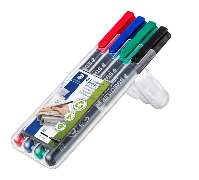 Viltstift Staedtler Lumocolor 317 permanent M set à 3 +1 stuk gratis — Foto 2 von 2