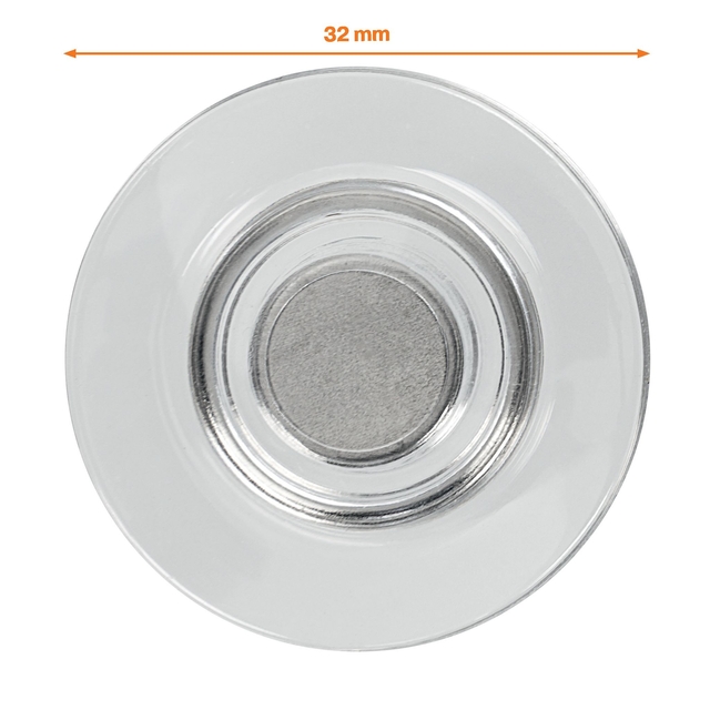Glasbordmagneet Nobo extra sterk 32mm transparant 4 stuks — Foto 2 von 2