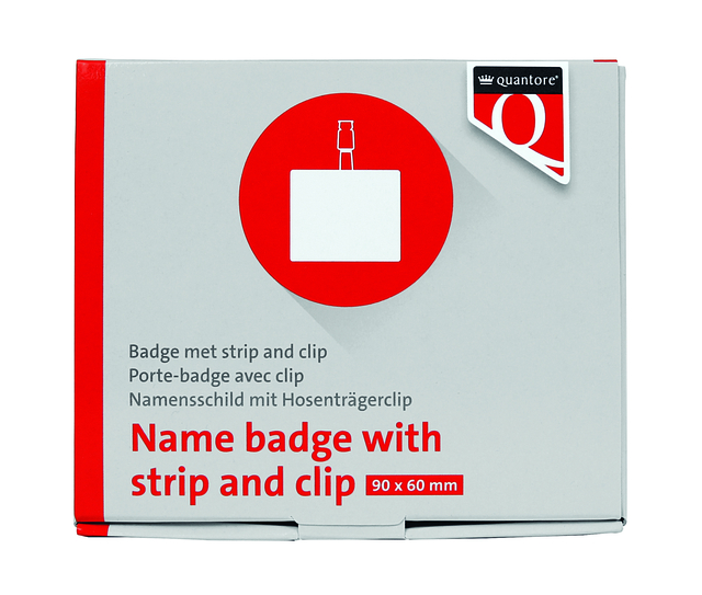 Badge Quantore met clip 60x90mm — Photo 2 sur 2
