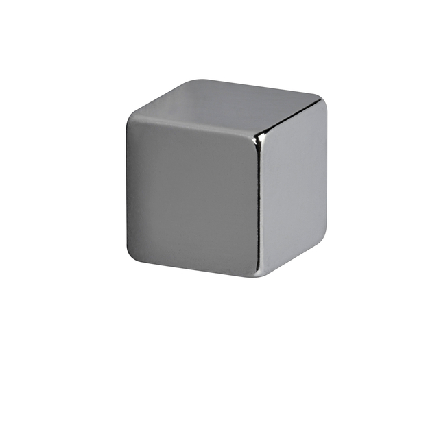 Magneet MAUL Neodymium kubus 10x10x10mm 3.8kg nikkel 4 stuks — Photo 2 sur 2
