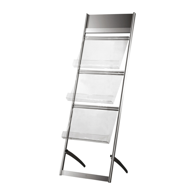 Folderstandaard OPUS 2 3x A3 alu profiel