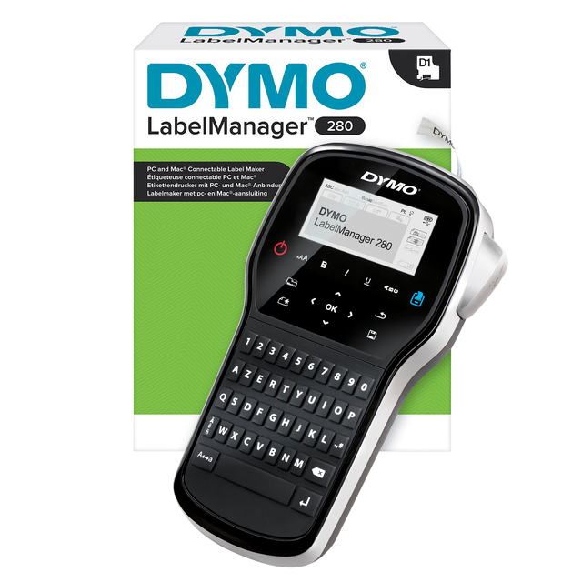 Labelprinter Dymo LabelManager 280 draagbaar azerty 12mm zwart — Foto 2 von 3