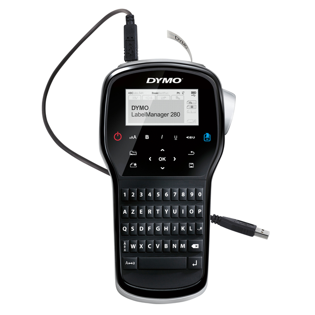 Labelprinter Dymo LabelManager 280 draagbaar azerty 12mm zwart — Foto 3 von 3