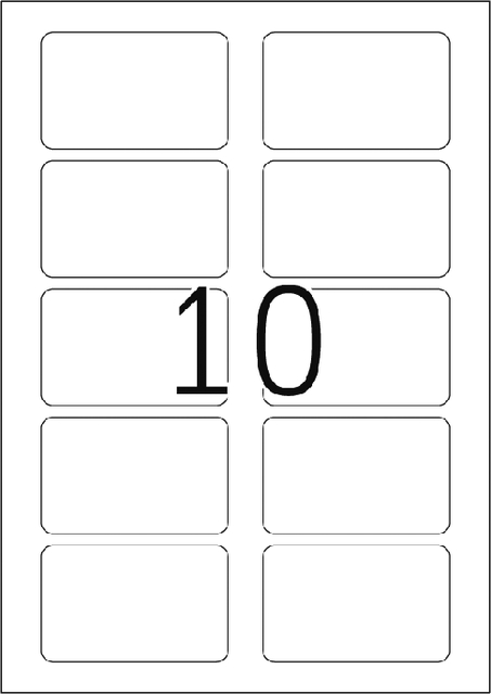 Naambadge etiket HERMA 4514 80x50mm wit 200 stuks — Photo 2 sur 2
