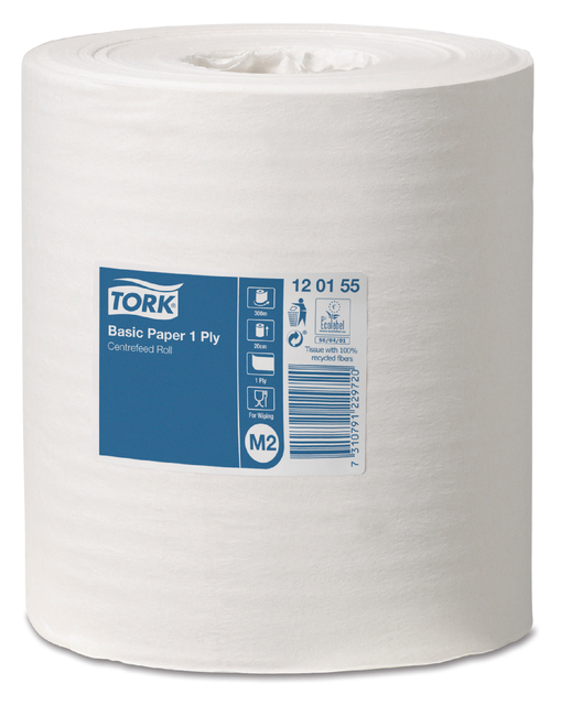 Poetspapier Tork M2 Basic Universal 1-laags 300m wit 120155 — Foto 2 van 2