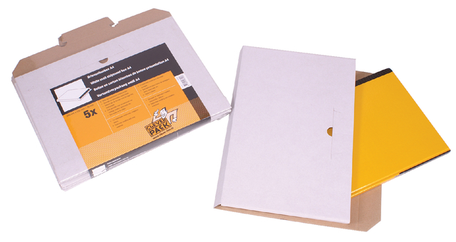 Brievenbusbox CleverPack A4 350x230x26mm karton wit pak à 5 stuks — Foto 2 van 2