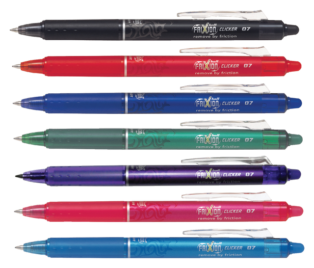 Rollerpen PILOT friXion clicker medium blauw — Foto 2 van 2